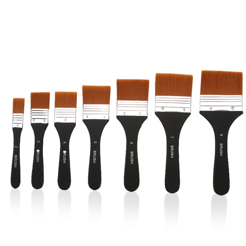 Model Kit Acrylic Paint - 1/3/4/7Pcs Wide Flat Paint Brushes Set