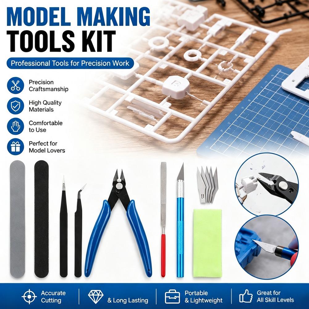 Model Kit Nippers - 14-Piece Model Craft Tool Kit Alloy