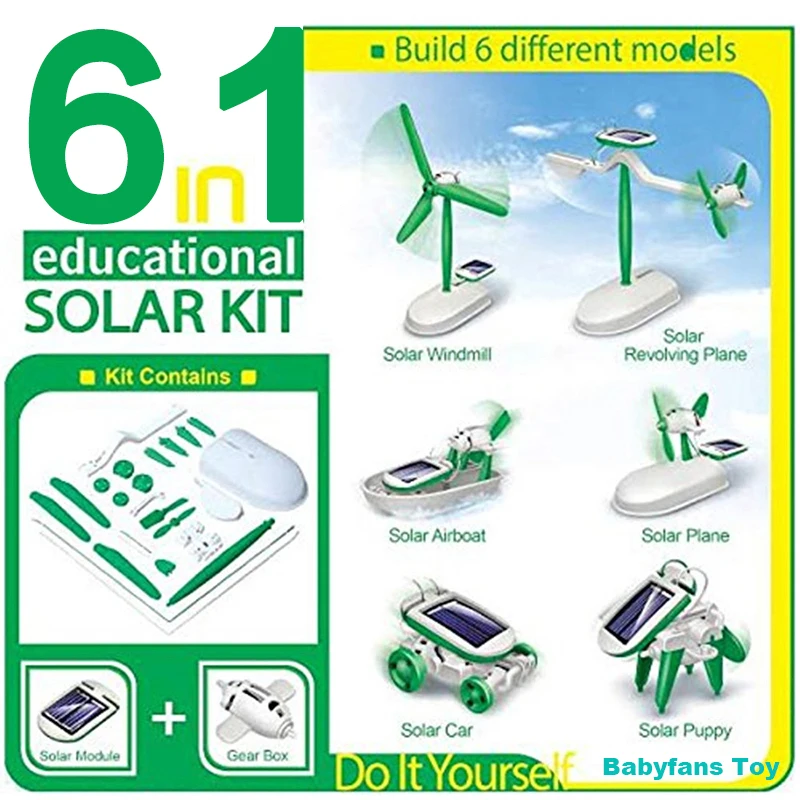6-In-1 Solar-Power Robot Kit A - Model Kit U Boat review and price
