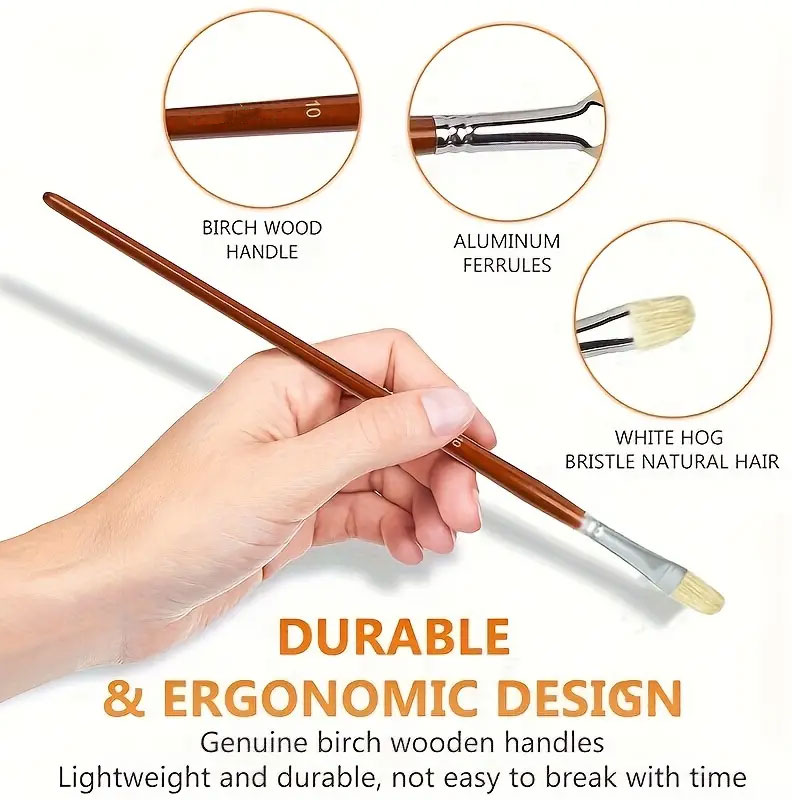 Professional Hog Bristle Filbe - Model Kit Acrylic Paint review and price