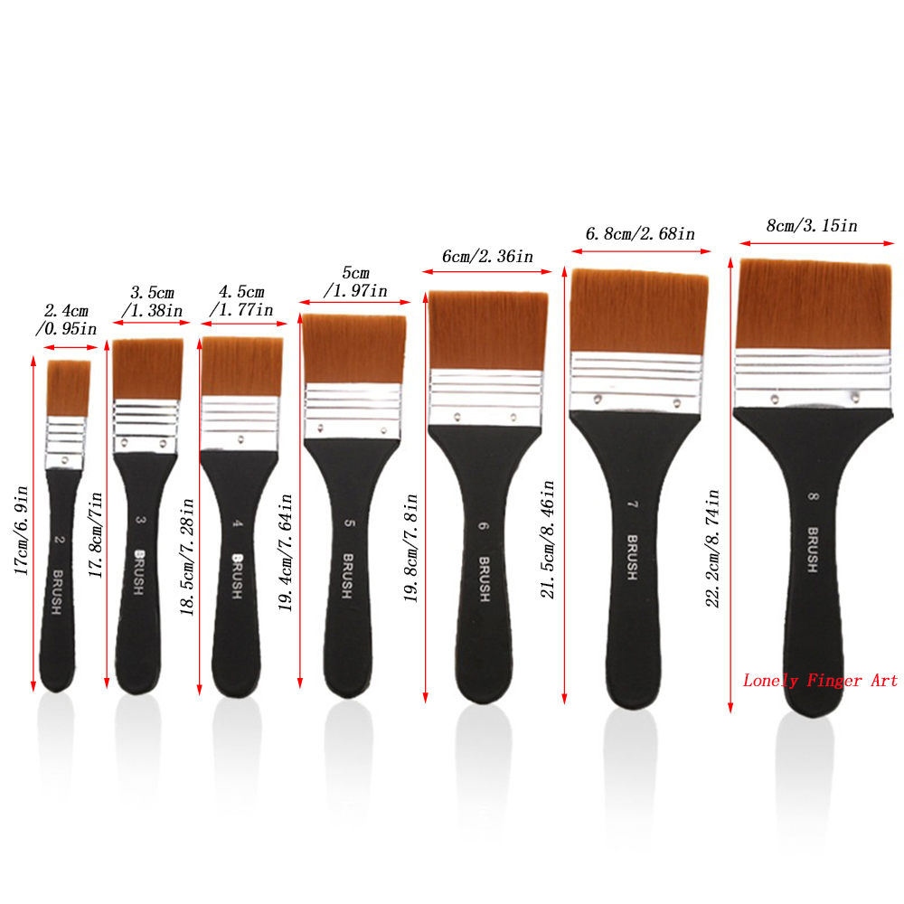 1/3/4/7Pcs Wide Flat Paint Bru - Model Kit Acrylic Paint review and price