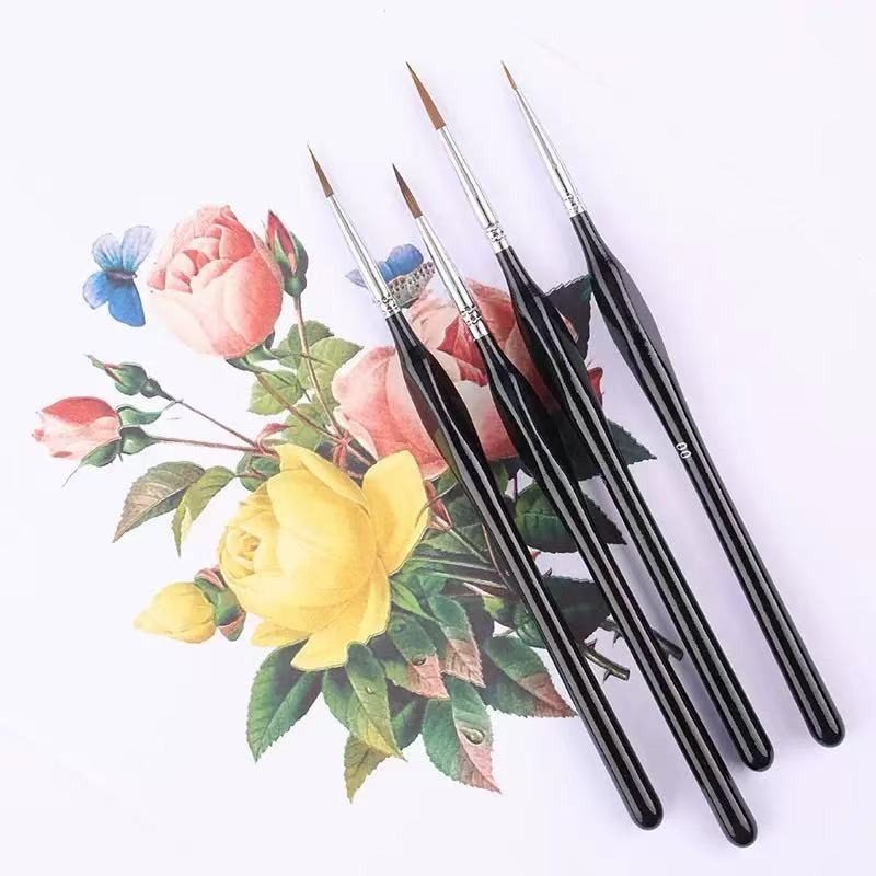 11PCS Black Sable Hair Fine Pa - Model Kit Acrylic Paint review and price