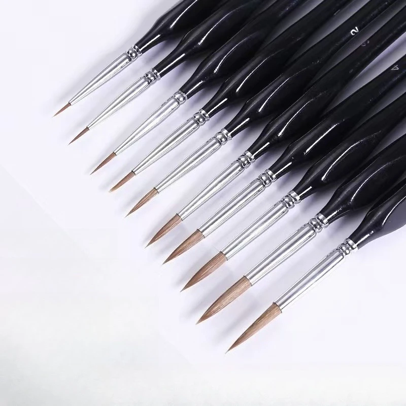 11PCS Black Sable Hair Fine Pa - Model Kit Acrylic Paint review and price